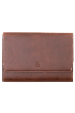 Antique Mahogany & Blue Suede Leather Watch Case