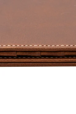 Antique Mahogany Full-Grain Leather Passport Holder
