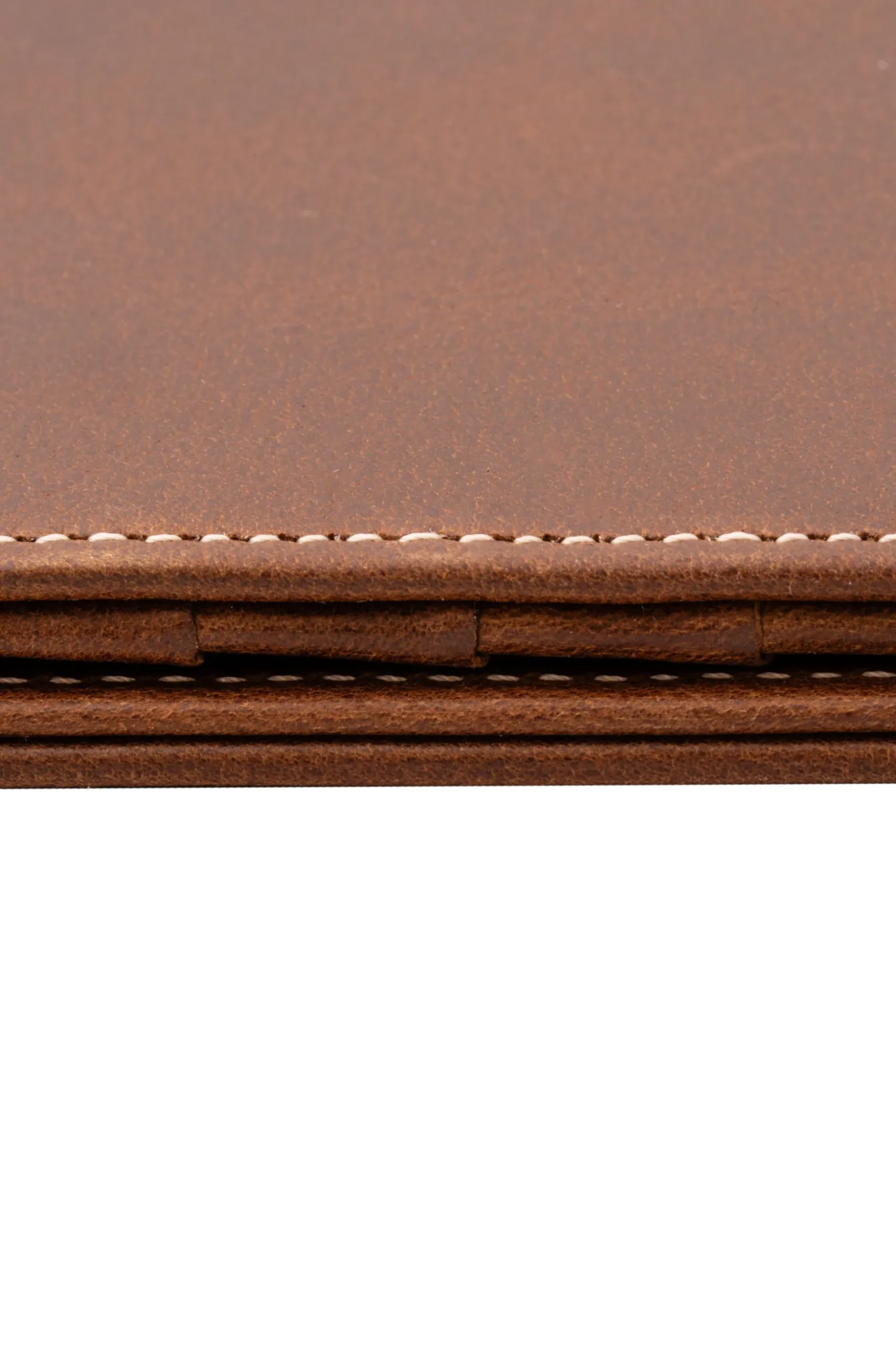 Antique Mahogany Full-Grain Leather Passport Holder