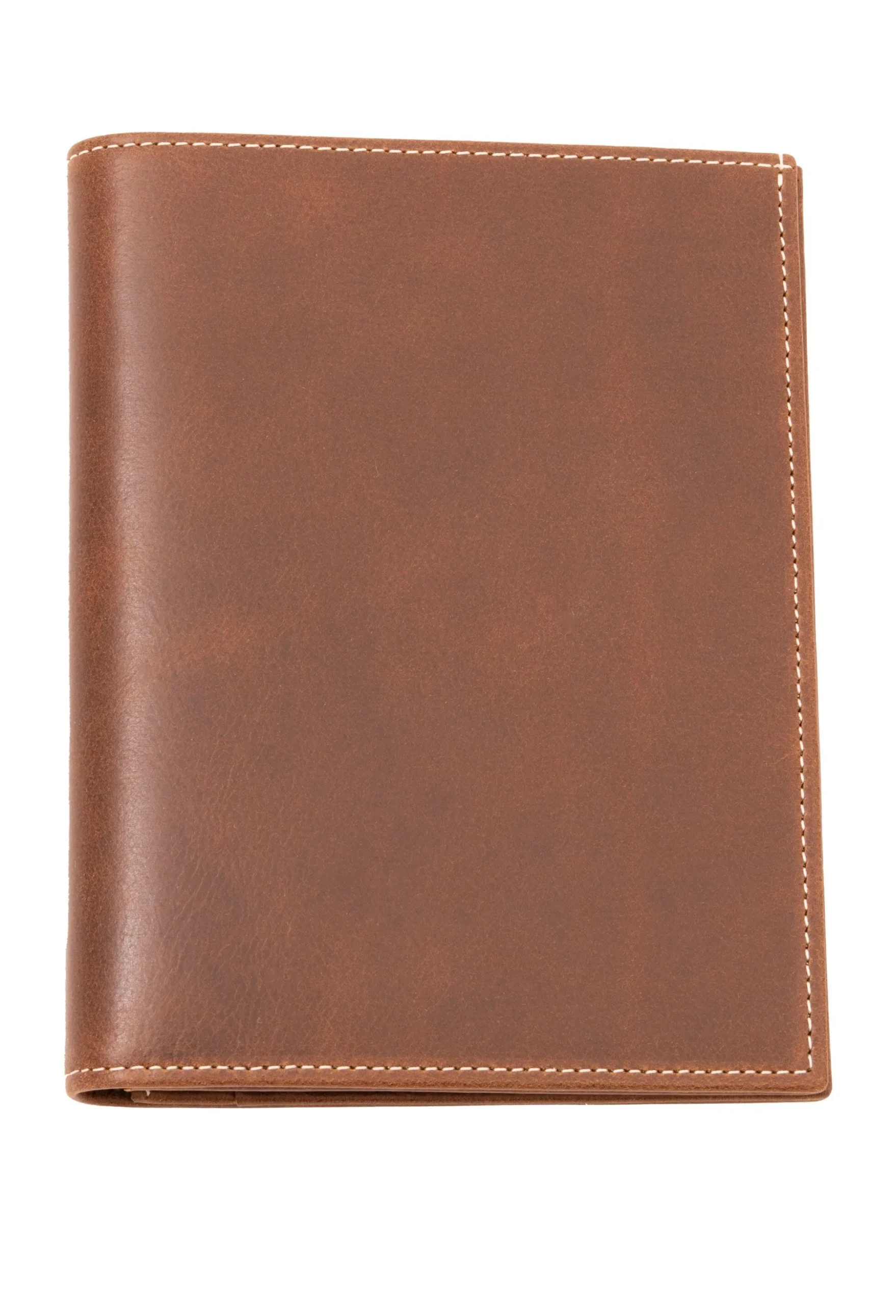 Antique Mahogany Full-Grain Leather Passport Holder
