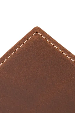 Antique Mahogany Full-Grain Leather Passport Holder
