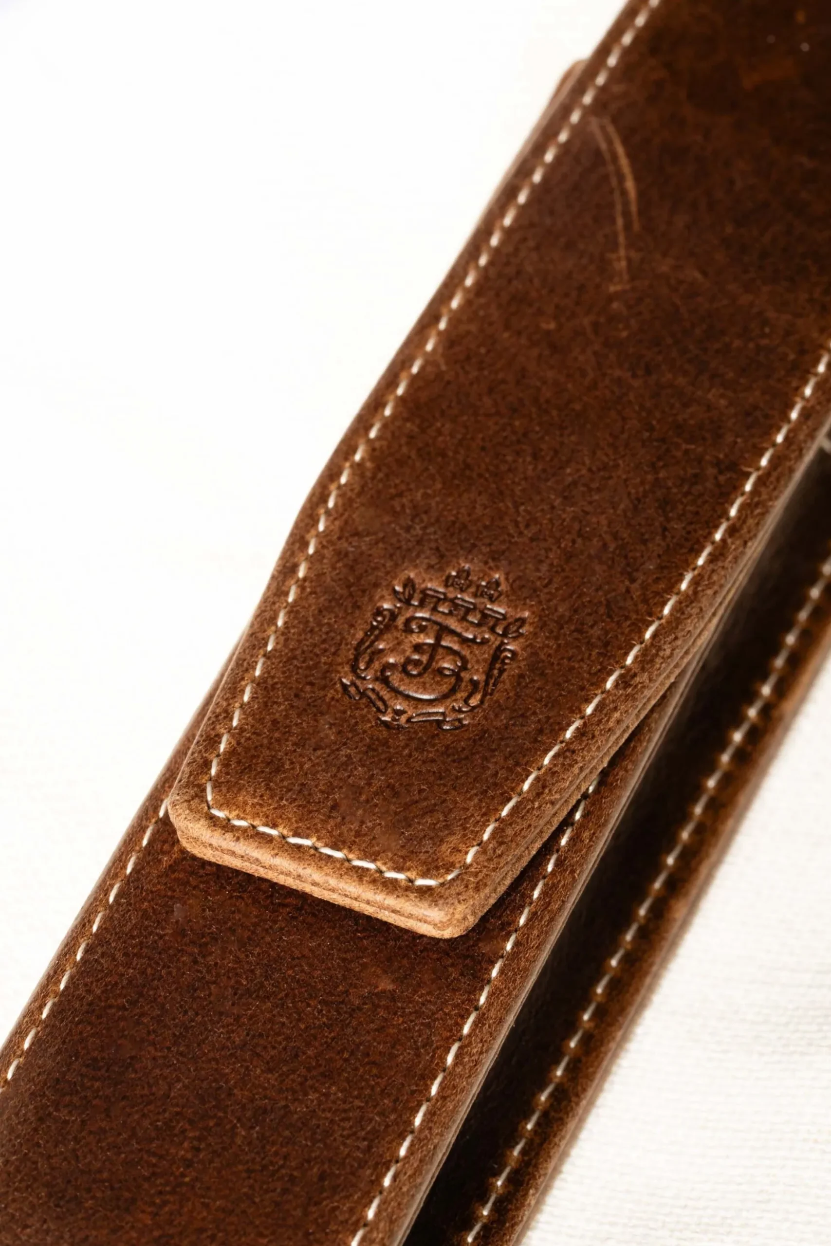 Antique Mahogany Montecristo Leather Pen Case