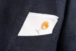 Aperol Spritz Cocktail Hand Embroidered Linen Pocket Square