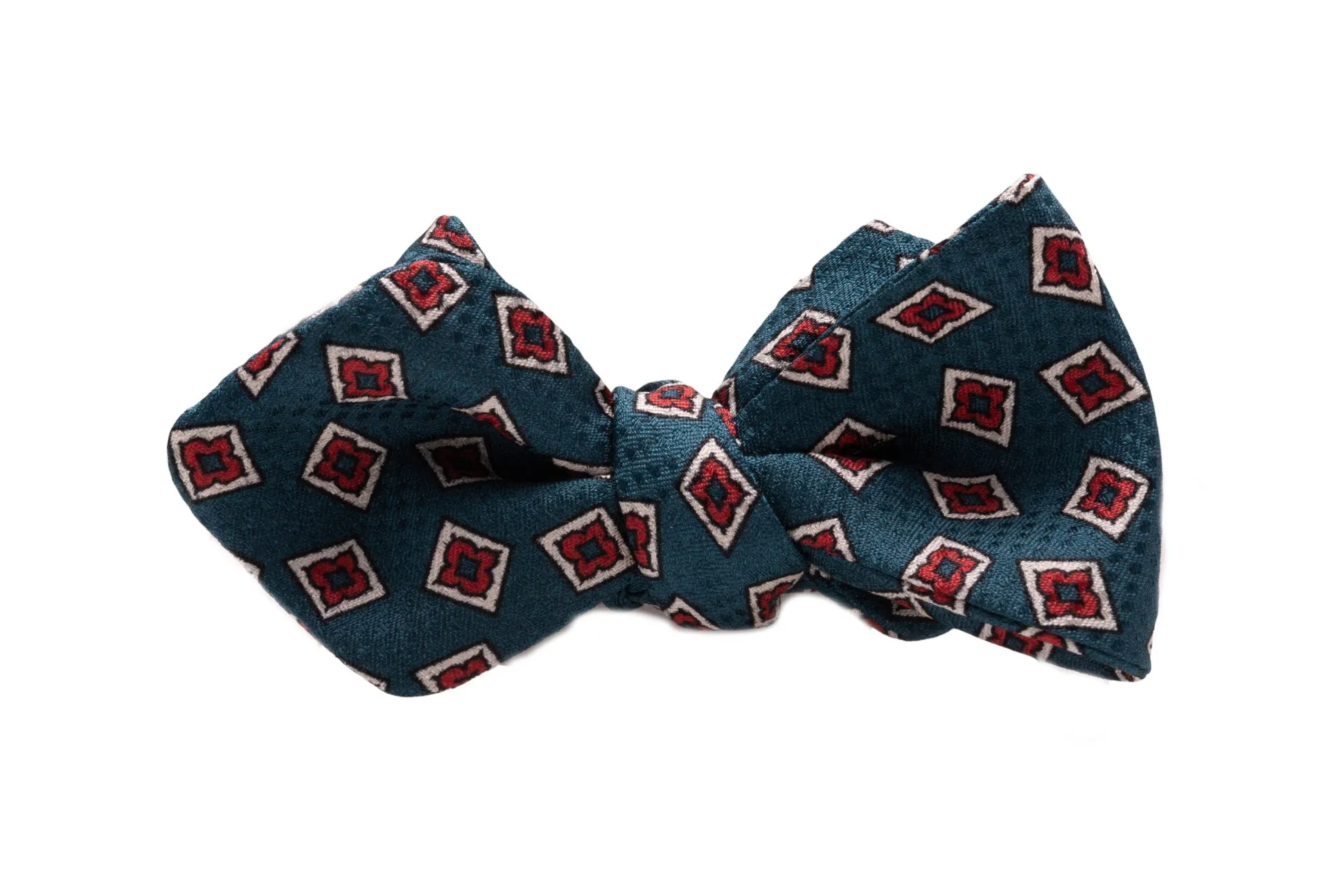 Aqua Green Jacquard Woven Bow Tie