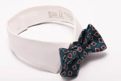 Aqua Green Jacquard Woven Bow Tie