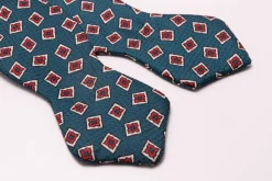 Aqua Green Jacquard Woven Bow Tie