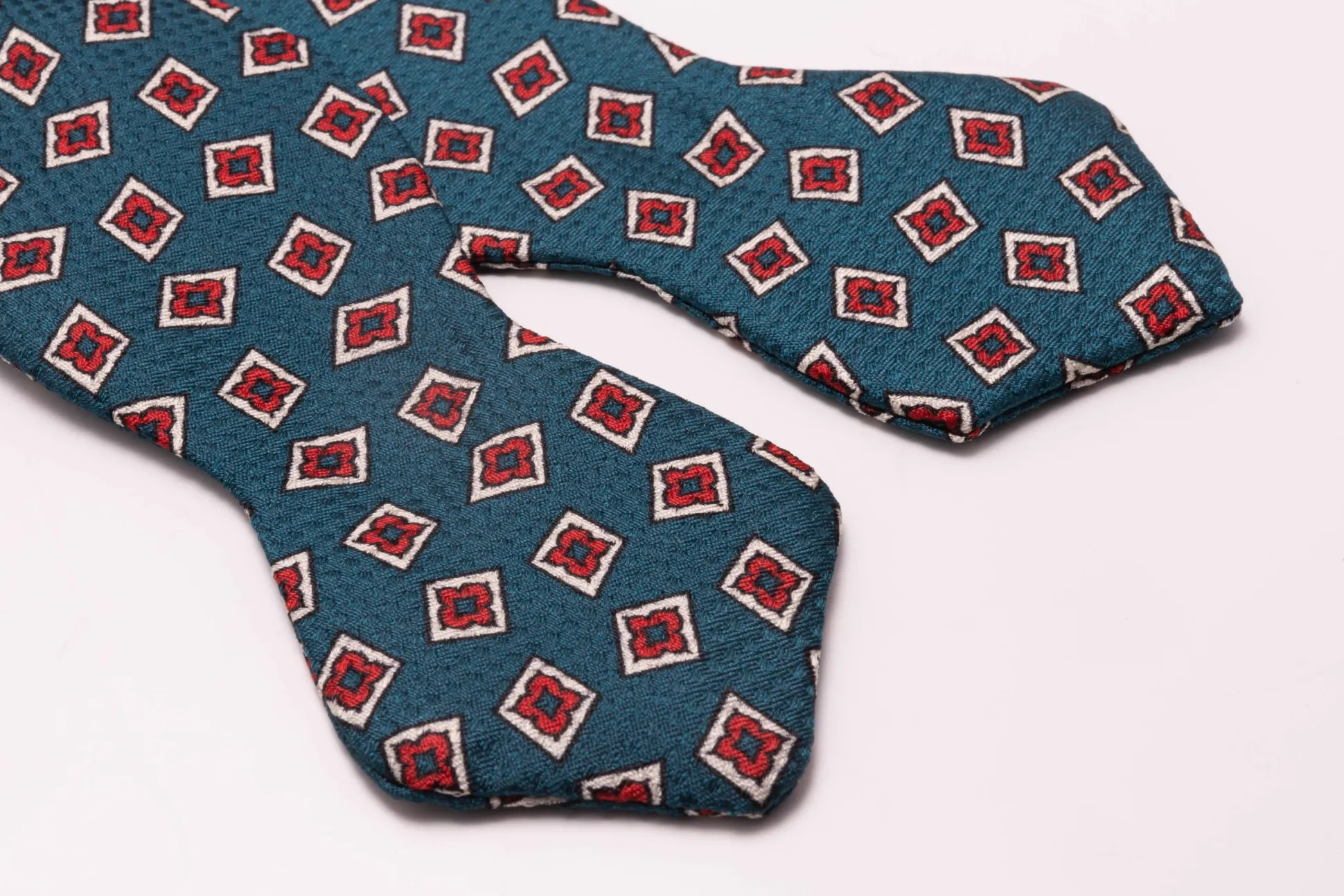 Aqua Green Jacquard Woven Bow Tie