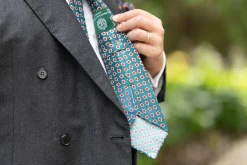 Aqua Green Jacquard Woven Tie