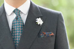 Aqua Green Jacquard Woven Tie