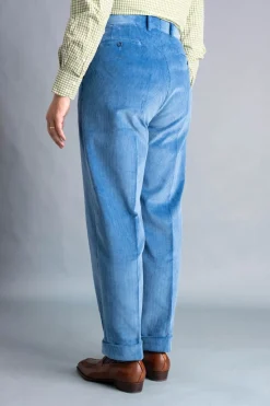 Azure Blue Stancliffe Corduroy Trousers