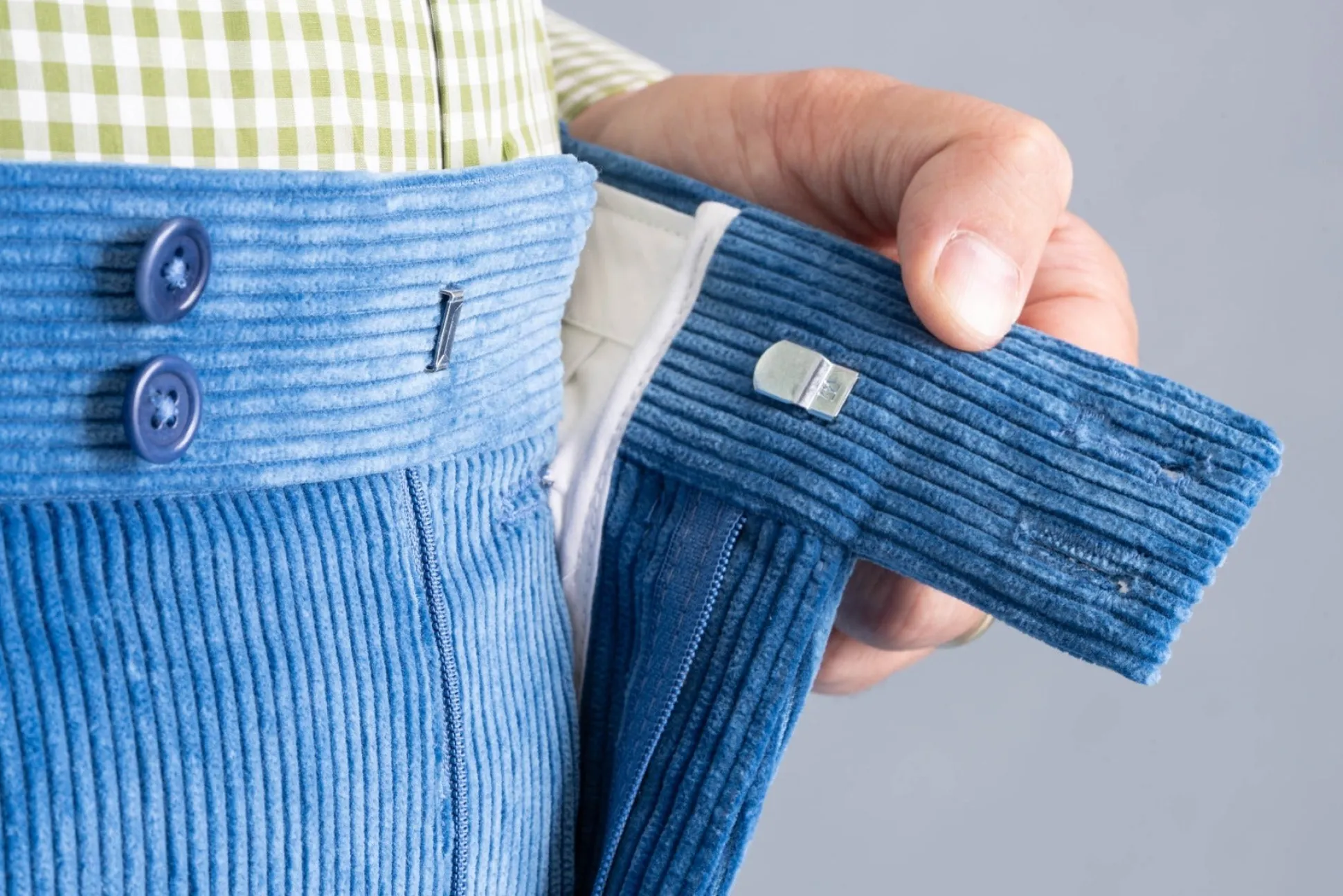 Azure Blue Stancliffe Corduroy Trousers