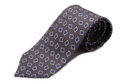 Battleship Gray Jacquard Woven Tie