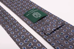 Battleship Gray Jacquard Woven Tie