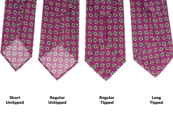 Begonia Purple & Diamond Jacquard Silk Tie