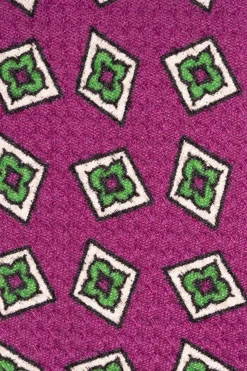 Begonia Purple & Diamond Jacquard Silk Tie