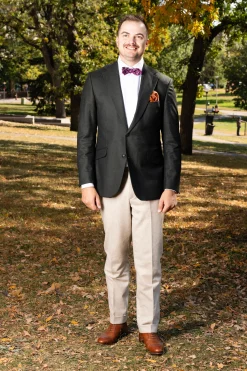 Begonia Purple & Diamond Jacquard Bow Tie