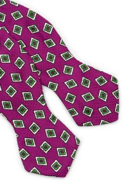 Begonia Purple & Diamond Jacquard Bow Tie