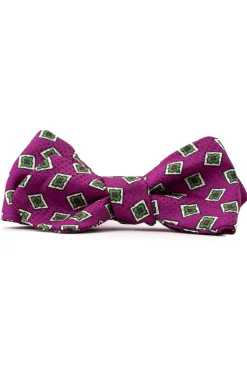 Begonia Purple & Diamond Jacquard Bow Tie