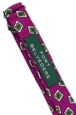 Begonia Purple & Diamond Jacquard Bow Tie