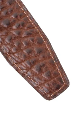 Bison Brown & Mid Brown Veg-Tan Reversible Leather Belt