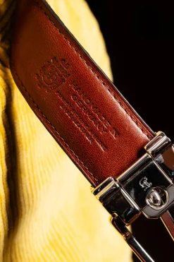 Bison Brown & Mid Brown Veg-Tan Reversible Leather Belt