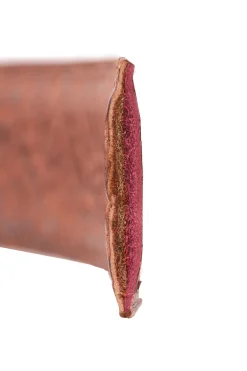 Bison Cognac & Burnt Umber Reversible Leather Belt