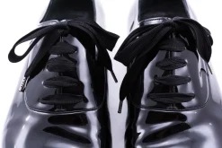Black Barathea Evening Shoelaces