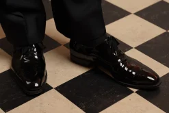 Black Barathea Evening Shoelaces