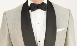 Black Batwing Silk Faille Grosgrain Bow Tie