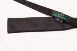 Black Batwing Silk Satin Bow Tie