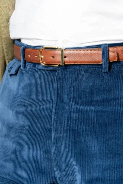 Black Boxcalf & Brown Russian Reindeer Reversible Leather Belt