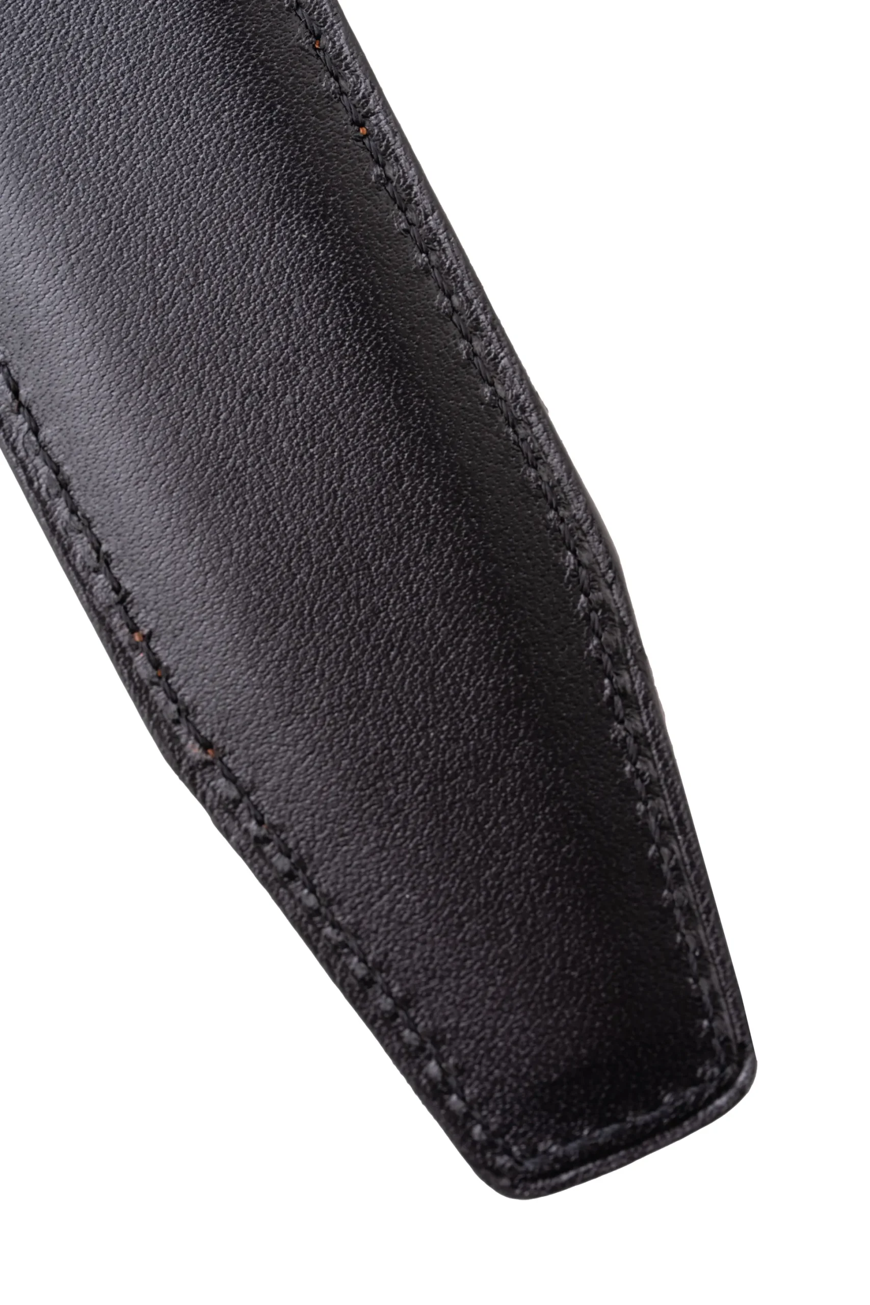 Black Boxcalf & Brown Russian Reindeer Reversible Leather Belt