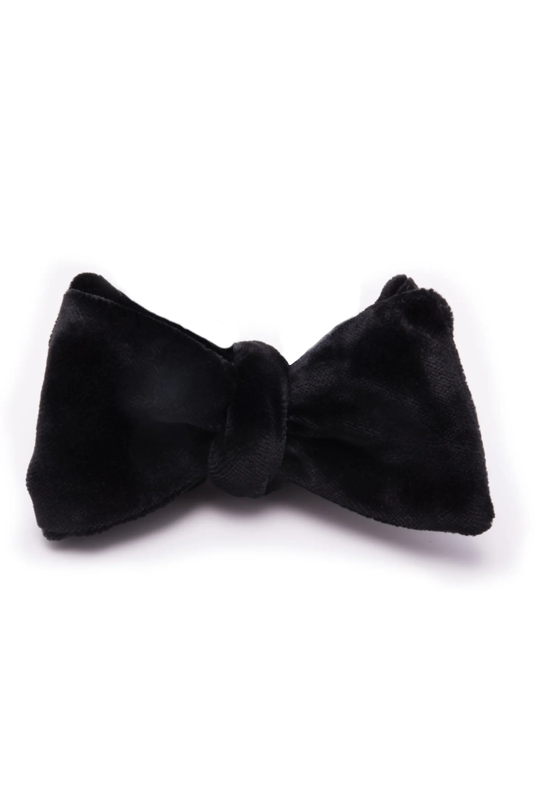 Black Butterfly Cotton Velvet Bow Tie