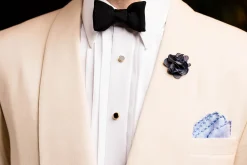 Black Butterfly Silk Faille Grosgrain Bow Tie