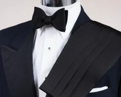 Black Butterfly Silk Faille Grosgrain Bow Tie