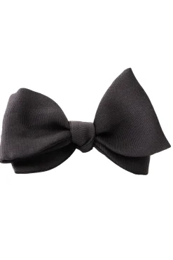 Black Butterfly Silk Faille Grosgrain Bow Tie