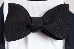 Black Butterfly Silk Faille Grosgrain Bow Tie