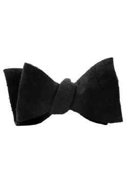 Black Butterfly Silk Shantung Bow Tie