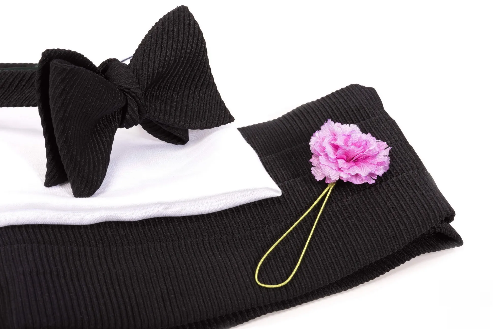 Black Butterfly Wide Rib Grosgrain Bow Tie