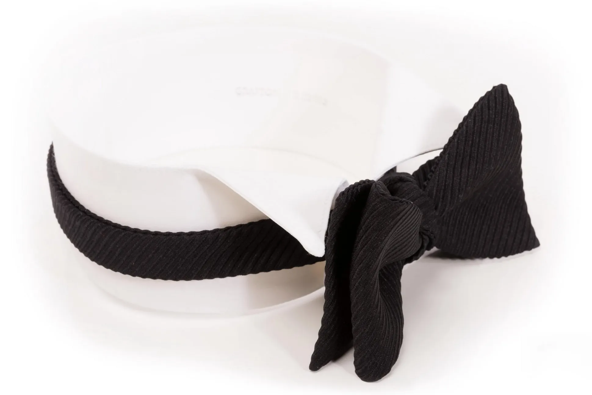 Black Butterfly Wide Rib Grosgrain Bow Tie