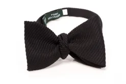 Black Butterfly Wide Rib Grosgrain Bow Tie