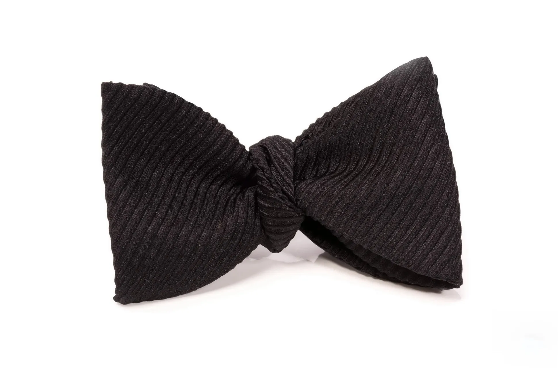 Black Butterfly Wide Rib Grosgrain Bow Tie