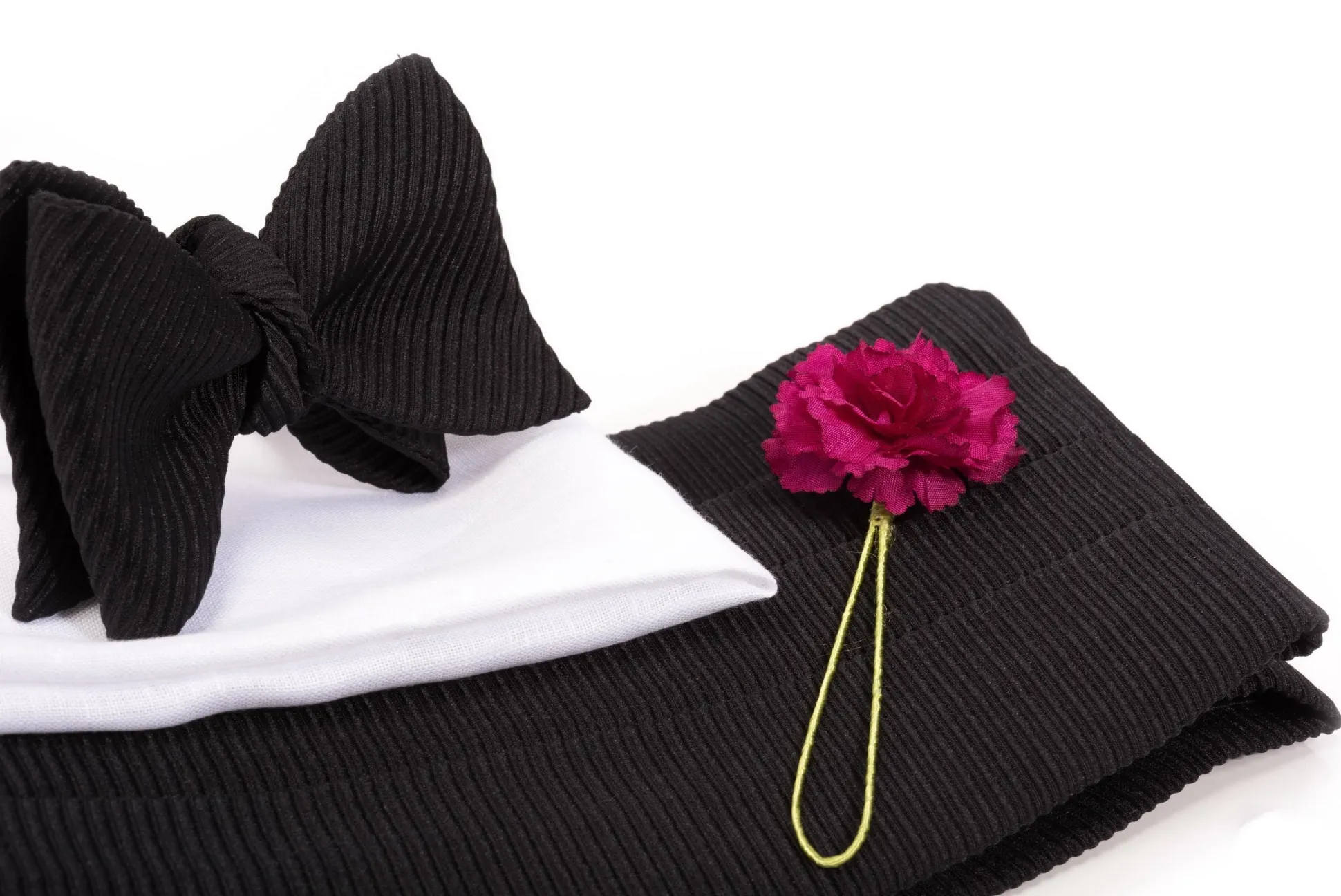 Black Butterfly Wide Rib Grosgrain Bow Tie