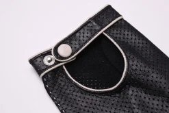 Black & Cream Leather Touchscreen Driving Gloves