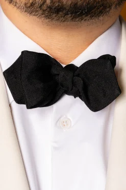 Black Diamond Silk Faille Grosgrain Bow Tie