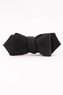 Black Diamond Silk Faille Grosgrain Bow Tie