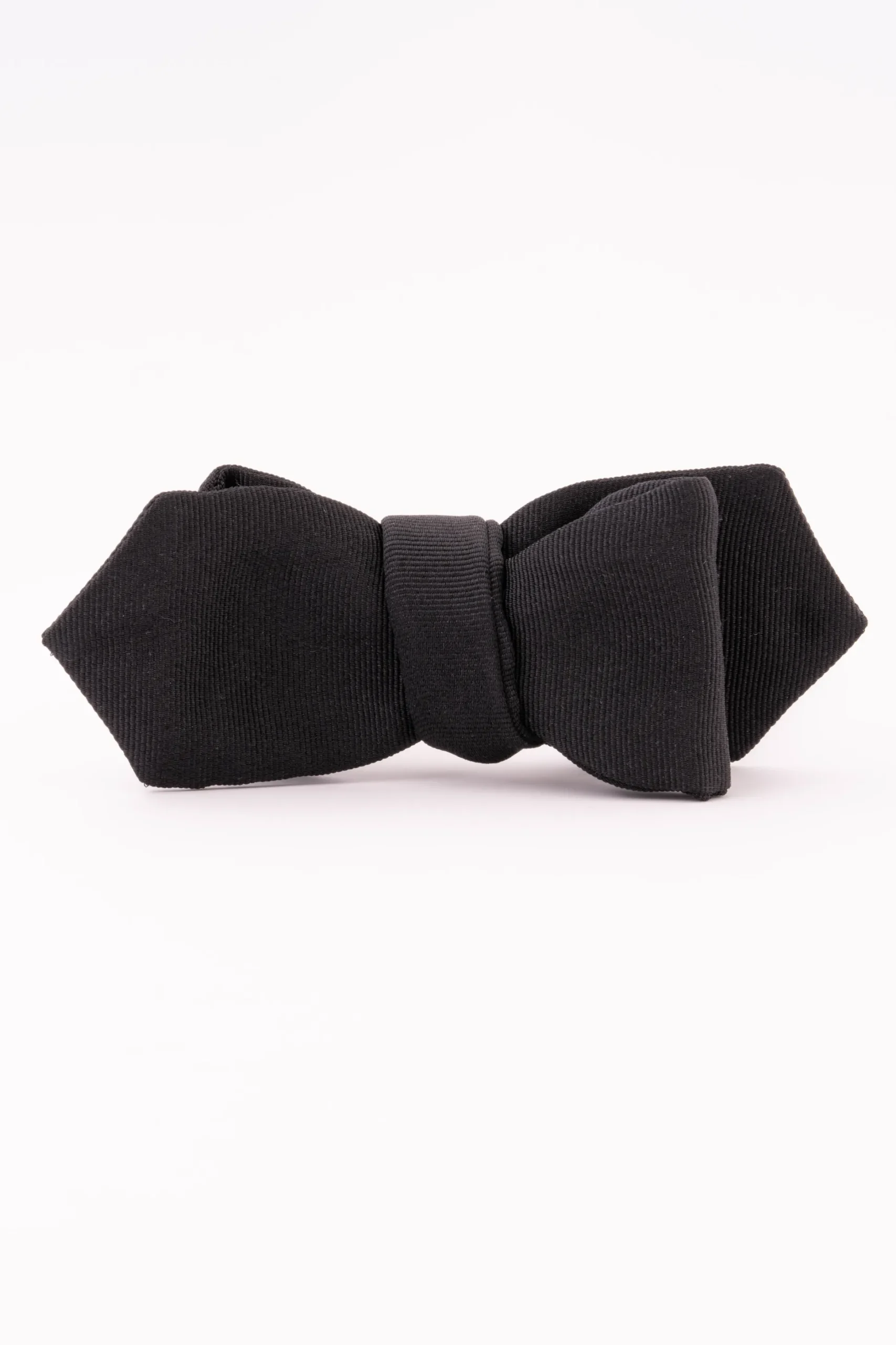 Black Diamond Silk Faille Grosgrain Bow Tie