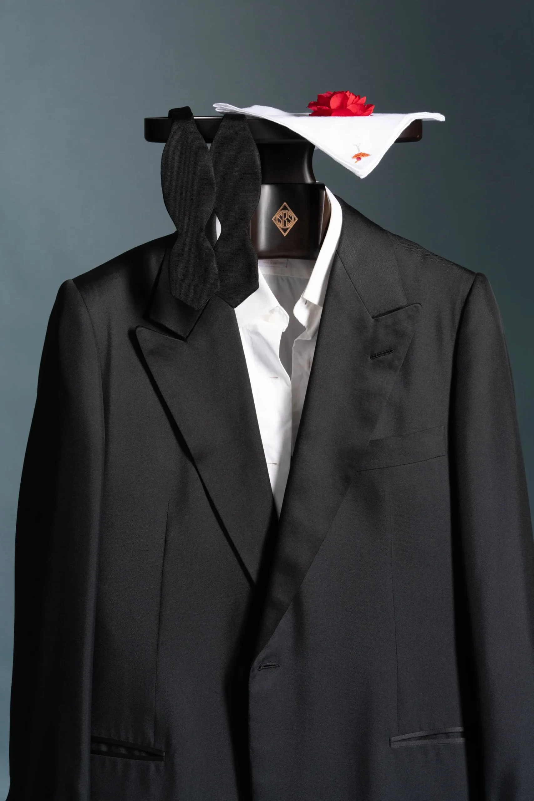 Black Diamond Silk Faille Grosgrain Bow Tie