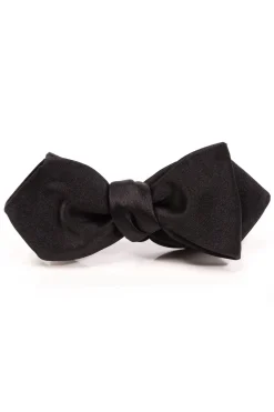 Black Diamond Silk Satin Self-Tie Bow Tie