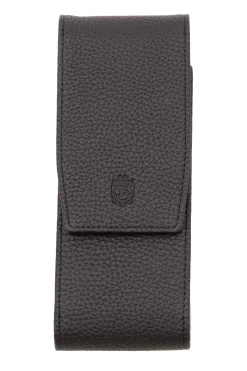 Black Full-Grain Togo Leather Pen Case